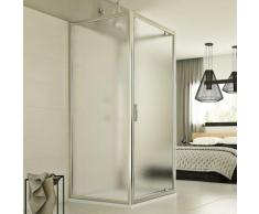 Cristal Trio 1 Tür 3-seitige Duschkabine 90x80x90 ÖF. 80 CM H198 ESG-Strukturglas C