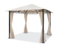Gartenpavillon ca. 3x3 m wasserdicht PREMIUM Pavillon mit 4 Seitenteilen Gartenzelt ca. 220g/m²