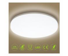 Deckenleuchte LED Deckenlampe 18W 1800LM Ø28cm IP44 Badlampe 4000K Neutralweiß, Oeegoo Flimmerfrei
