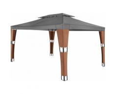 Tectake - Rattan Garten Pavillon Mona 3x4m - Pavillon, Gartenpavillon, Partyzelt - braun/anthrazit