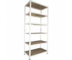 shelfplaza® HOME Steckregal 200x120x50 cm weiß mit 6 Böden