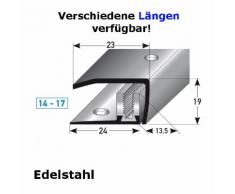 Abschlussprofil / Abschlussleiste Laminat "Clarington", Höhe 14 x17 mm, 23 mm breit, 3-teilig,