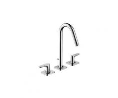 Hansgrohe AXOR Citterio M 3-Loch Waschtischarmatur 160 mit Hebelgriffen, Rosetten und