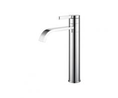 Wasserhahn Bad hoch Einhebel Mischbatterie Bad Armatur mit chrom Griff Waschtischarmatur wasserfall