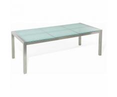 Gartentisch Edelstahl/Crashglas 220 x 100 cm GROSSETO