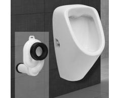 Ecd Germany - Urinal mit Zulauf von hinten - Ablauf nach hinten - aus Keramik - Weiß - Modern - WC