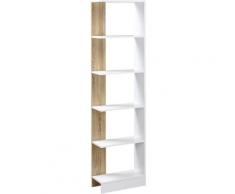 HOMCOM Standregal Bücherregal 5-stufiges Büroregal Lagerregal Aktenregal Küchenregal Spanplatte