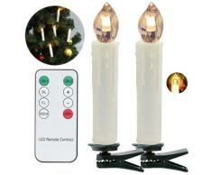 20X LED Weihnachtskerzen Kerzen Dimmbar Kerzenlichter Flammenlose für Weihnachtsbaum Weihnachtsdeko