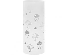 Regenschirmständer Stahl Regenschirm-Motiv Weiß - Weiß - Vidaxl