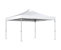 Faltpavillon 4x4m Alu 40, Polyester - wasserdicht | Weiß