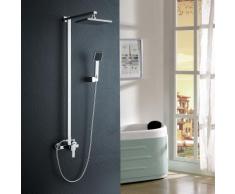 Auralum Duschsystem Duschset Duscharmatur Überkopfbrause Regendusche, Handbrause Regenbrause Kupfer