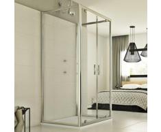 Cristal Trio 2 Türen 3-seitige Duschkabine 80x120x80 CM H198 ESG-Klarglas
