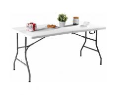 Costway - Klapptisch 153x74x74 cm Campingtisch Falttisch Gartentisch Koffertisch Biertisch Esstisch