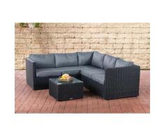 Ecksofa-Garnitur Genero 5mm-rund/schwarz-Eisengrau