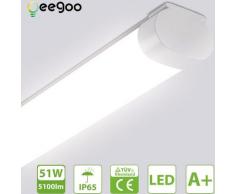 Oeegoo - led Feuchtraumleuchte 150CM, Deckenleuchte led 51W 5100LM (100LM/W), IP65 Wasserdicht
