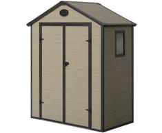 Gartenhaus aus Harz Gardiun Rosetta Ecru/Braun 1,92 m² Auß.102x188x225 cm