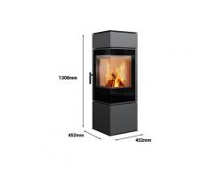 Kratki - Eckscheiben-Kaminofen thor 8 Kamin Ofen 8 kW Holzofen Holz Nein Nein