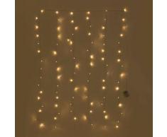 LED-Lichtervorhang für den Garten (1m und 2,8m) Lucine PVC - Polyethylen - 1 m 1 m - Sklum