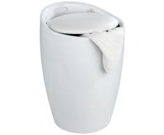 Hocker Candy weiss Wäschesammler Badhocker mit Wäschesack - Wenko