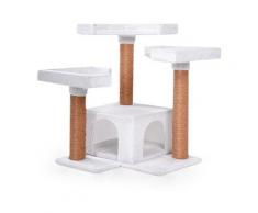 Kratzmöbel Kletterbaum Kratzbaum Katzenkratzbaum Spielbaum 66 cm Weiss