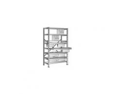 Hängeregistratur-Steckregal - Höhe 2280 mm, 2-bahnige Hängerahmen - Grundregal,