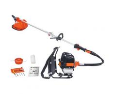TIMBERPRO Rucksack Rücken Motorsense, Freischneider, Rasentrimmer 3,0 PS - 52 CM³, Draht 2.4mm + 3