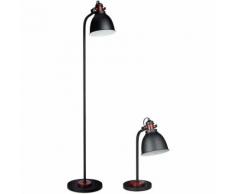 2 tlg. Lampenset GLOCCA, Stehleuchte, Standlampe, Tischlampe, Schreibtischlampe, Nachttischlampe,