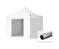 Faltzelt professional 3x3 m ohne Fenster Faltpavillon alu Pavillon Partyzelt in weiß Profizelt24