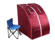 ®Rote faltbare Infrarotsauna, Wärmekabine, tragbare Turmalin-Infrarotsauna - Bathrins