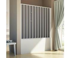 Badewannenaufsatz Duschtür in PVC 150 CM mod. Delfi Seitlich