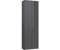 Vidaxl - Büroschrank Hochglanz-Grau 60x32x190 cm Holzwerkstoff Grau