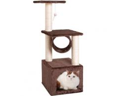 Kratzbaum 36' für Katzen, Spielhaus mit Kratzst?mmen Tunnel Katzennest - Braun - Braun