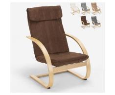 Ergonomischer Holzsessel Nordisches Design Arbeitszimmer Aarhus | Braun