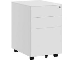 Rollcontainer, unter Schreibtisch, Aktenschrank, mit 3 Schublade, vormontiert, abschließbarer