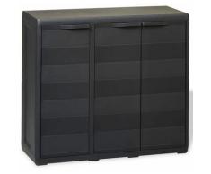 Gartenschrank mit 2 Regalen Schwarz - Schwarz - Youthup