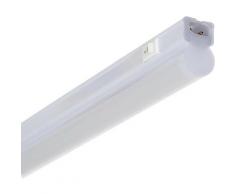 Ledkia - LED-Wannenleuchte mit integrierter T5 Röhre 5W 300mm und Lichtschalter Batten Warmes Weiß