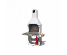 Sarom Grillkamin Graue Farbe und Cappuccino, Modell Martinique