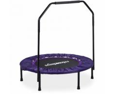 Relaxdays Trampolin faltbar mit Haltestange Indoor H x B x T: 113 x 102 x 102 cm Maximalbelastung: