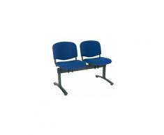 Zweisitzer gepolstert | HxBxL 835 x 425 x 1045 mm | Blau Bank Ruhebank - Certeo