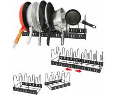 Teleskop Pfannen Organizer 30-57cm Topfdeckel Aufbewahrung XL Topf Regal