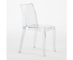 18 Stühle Küchenstuhl Esstischstuhl Esszimmerstuhl Grand Soleil Cristal Light | Transparent