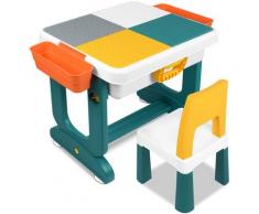 Hengmei - Kindertisch mit Stühle Kindersitzgruppe Mehrzweck Tabelle zum Kleinkind Spieltisch