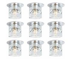 3 x Paulmann 920.21 LED Einbauleuchten-Set Quality Line Glassy 3x1W Tube Klar