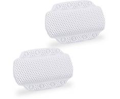 2 x Badewannenkissen, Badekissen mit Saugnäpfen, Spa, Wannenkissen für Kopf & Nacken, 19,5 x 30,5 x