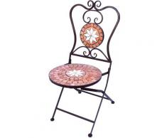 Stuhl Mosaik Merano 12002 Gartenstuhl H-93 cm Metall Gartenmöbel Klappstuhl