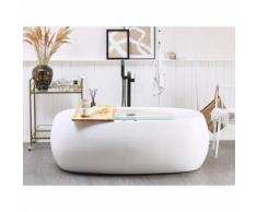 Beliani - Whirlpool Badewanne Weiß Acryl Freistehend Wasser Jets Luxus Stil Badezimmer