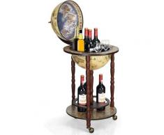 Globusbar Tischbar Hausbar Globus Bar Dekobar Cocktailbar Weltkugel, Weinregal mit Rollen,