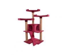 Kratzmöbel Kletterbaum Kratzbaum Katzenkratzbaum Spielbaum ca. 72,8/71,4/113 cm Bordeaux