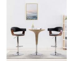 Barhocker 2 Stk. Grau Bugholz und Stoff