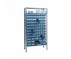 Steckregal H2000xB1000xT400mm Grundregal 14 Stahlböden 90 x 3,15 x 4 blau